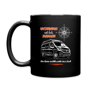 Camping van camping-car dicton avec boussole - Mug uni - noir - Gauche
