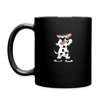 Dabbing cow funny cow farm gift - Full Colour Mug - black - Left