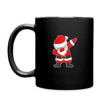 Dabbing Weihnachtsmann Tanz lustig Geschenk Santa - Tasse einfarbig - Schwarz - Links