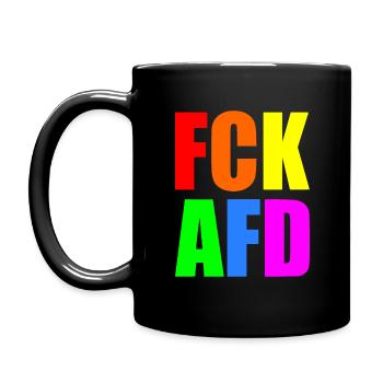 Fck afd - Tasse einfarbig - Schwarz - Links