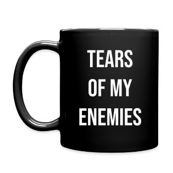 Tears of my enemies - Tasse einfarbig - Schwarz - Links