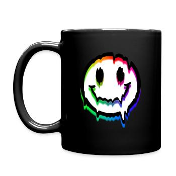 Gesicht - Tasse einfarbig - Schwarz - Links