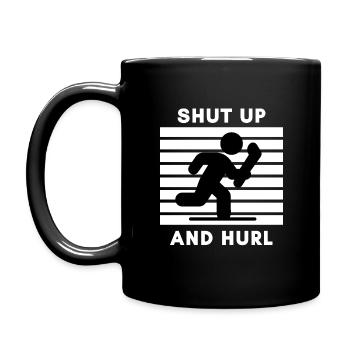 Hurling: Aufhalten und schleudern. - Tasse einfarbig - Schwarz - Links