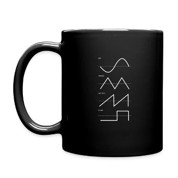 SYNTHESIZER ANALOG WELLENFORM SYNTH GESCHENK - Tasse einfarbig - Schwarz - Links