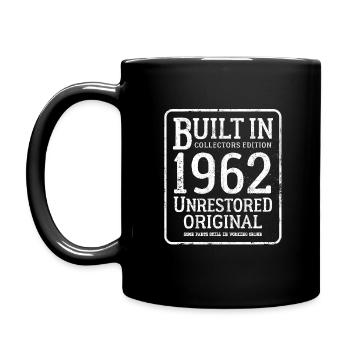 ORIGINAL BUILT IN 1962 60. GEBURTSTAG GESCHENK - Tasse einfarbig - Schwarz - Links