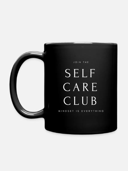 Mindset is everything - Join the Selfcare Club - Full Colour Mug - black