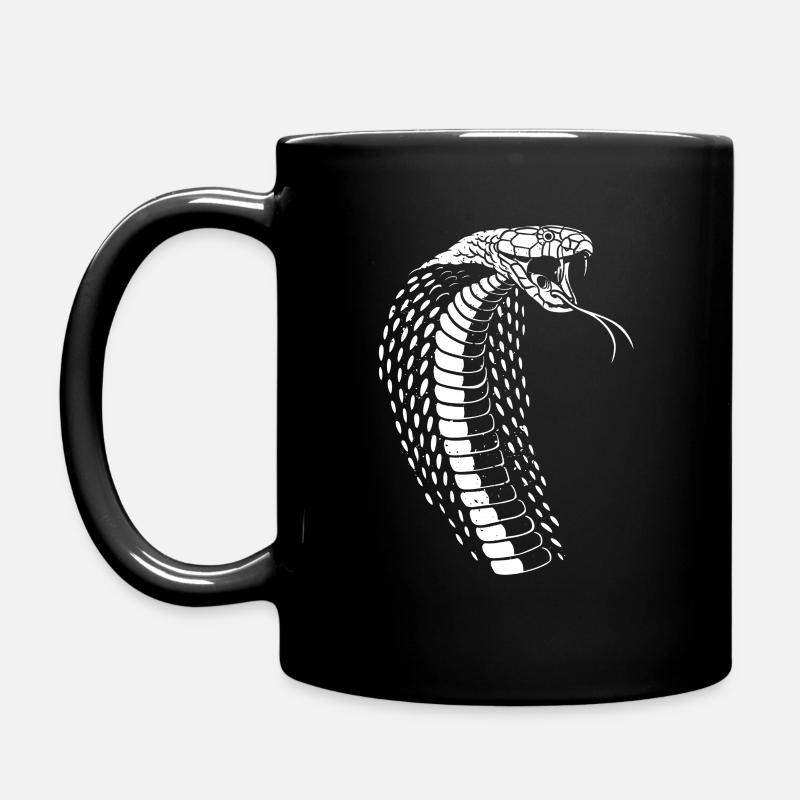 Cobra - Schlange - Tasse einfarbig - Schwarz