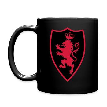 22 Knight's Shield Lion Crown - Full Colour Mug - black - Left