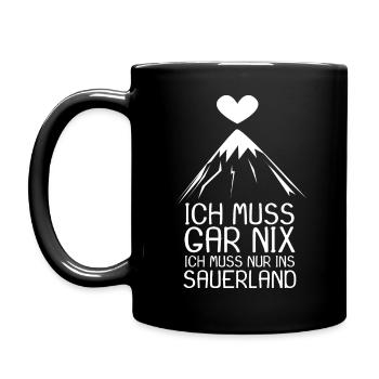 Sauerland Nordrhein-Westfalen - Tasse einfarbig - Schwarz - Links