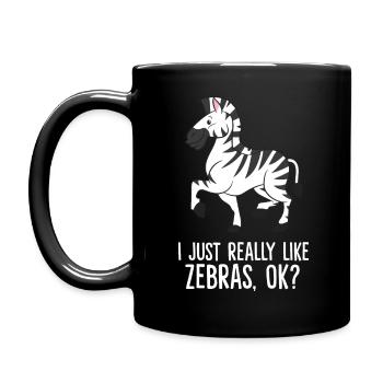 Zebra - I just really like Zebras, ok? - Mug uni - noir - Gauche