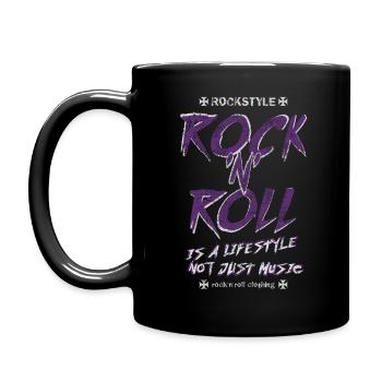 Le rock’n’roll est un style de vie, pas seulement de la musique - Mug uni - noir - Gauche
