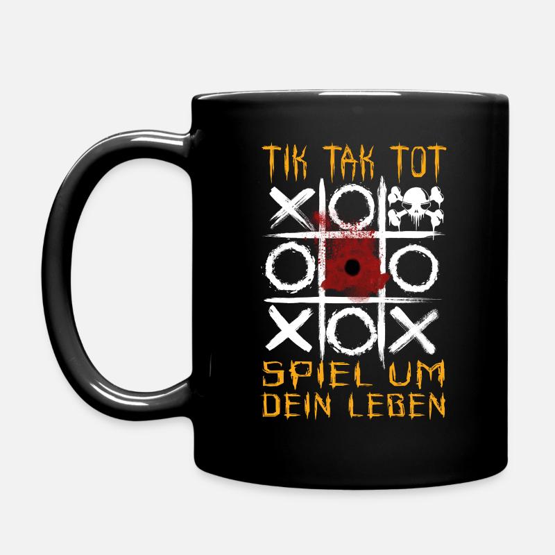 Tik Tak Tot - Spiel um dein Leben - Tasse einfarbig - Schwarz
