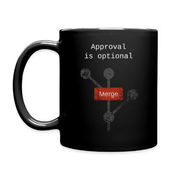 Approval is optional (Coding) - Full Colour Mug - black - Left