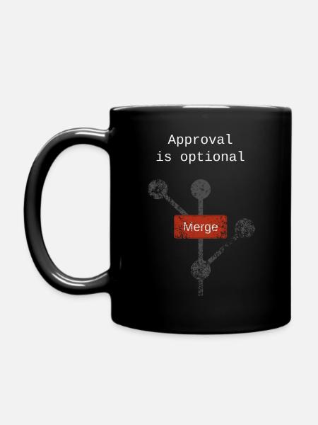 Approval is optional (Coding) - Full Colour Mug - black