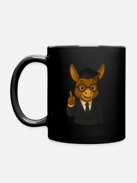 Prof. Esel - Tasse einfarbig - Schwarz