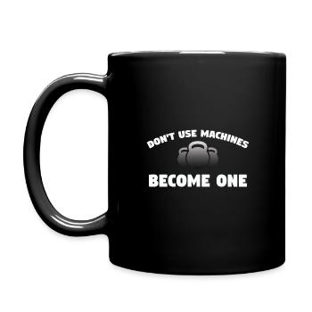 Kettlebell - N’utilisez pas de machines devenez un - Mug uni - noir - Gauche