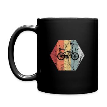 Bonanza Fahrrad Retro Vintage Silhoutte - Tasse einfarbig - Schwarz - Links