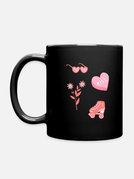 kiss - Tasse einfarbig - Schwarz