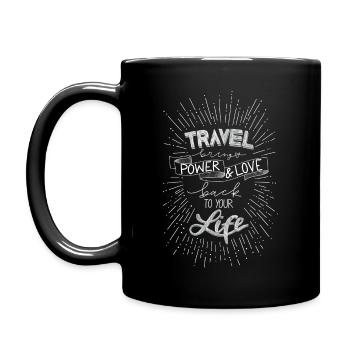 Travel - Tasse einfarbig - Schwarz - Links