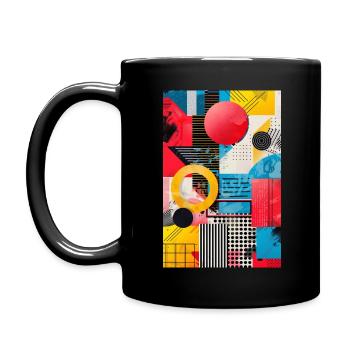Style rétro - Formes abstraites - Mug uni - noir - Gauche