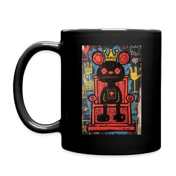 Schlechte Laune König - Tasse einfarbig - Schwarz - Links