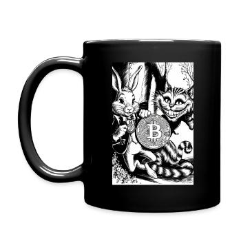 Le bitcoin au pays des merveilles - Mug uni - noir - Gauche