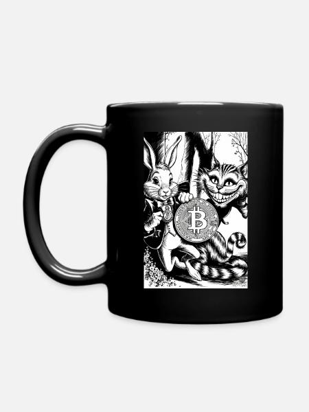 Bitcoin in Wonderland - Full Colour Mug - black