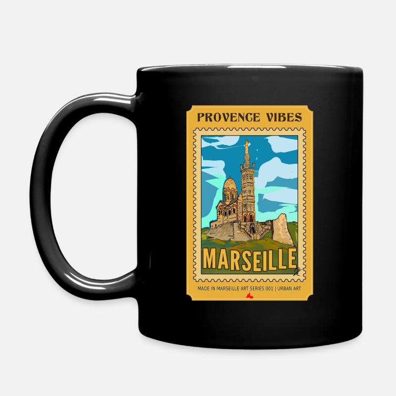 NDG Marseille Neo-Retro Poster - Vintage Kunst - Tasse einfarbig - Schwarz