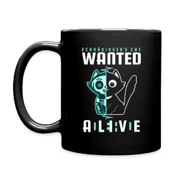 SCHRÖDINGERS KATZE DEAD AND ALIVE PHYSIK GESCHENK - Tasse einfarbig - Schwarz - Links