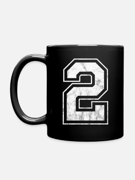 Nummer 2 - Tasse einfarbig - Schwarz