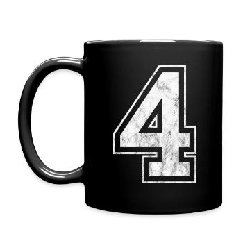 Numéro 4 - Mug uni - noir - Gauche