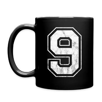 Number 9 - Full Colour Mug - black - Left