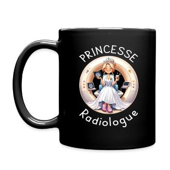 Princesse Radiologue Femme Radiologie - Mug uni - noir - Gauche