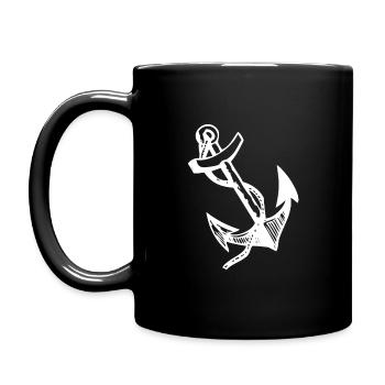 ancre - Mug uni - noir - Gauche