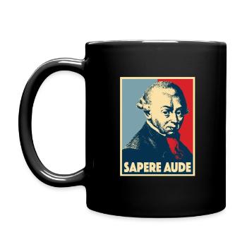 SAPERE AUDE - IMMANUEL KANT - Tasse einfarbig - Schwarz - Links