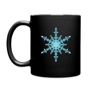 Snowflake - Full Colour Mug - black - Left