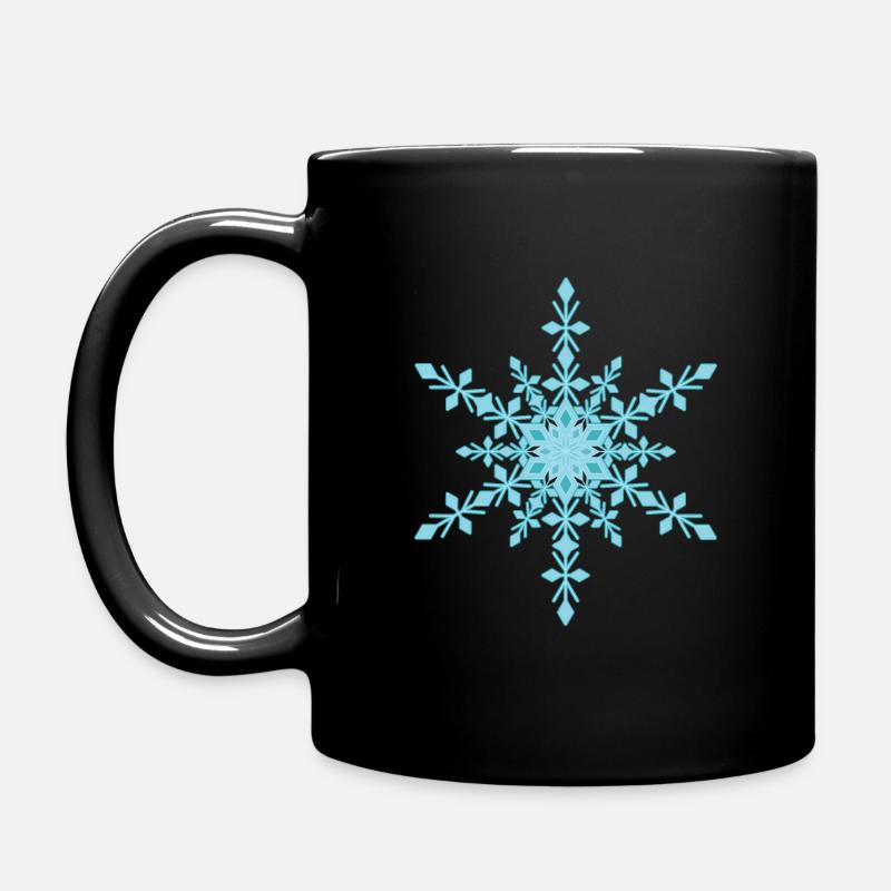 Schneeflocke - Tasse einfarbig - Schwarz