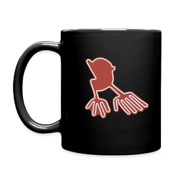Nazca Lines Bird - Full Colour Mug - black - Left