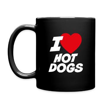 J’adore les hot-dogs - Mug uni - noir - Gauche
