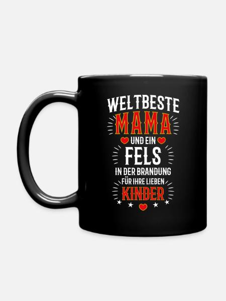 26 Weltbeste Mama Fels in der Brandung Kinder - Tasse einfarbig - Schwarz