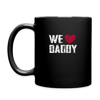 We love Daddy Fathersday Family T-Shirt Gift - Tasse einfarbig - Schwarz - Links