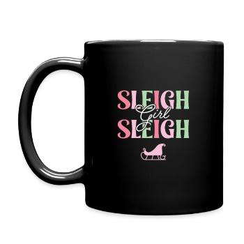 Schlitten Mädchen Schlitten - Tasse einfarbig - Schwarz - Links