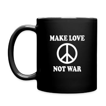 Make love not war - Full Colour Mug - black - Left