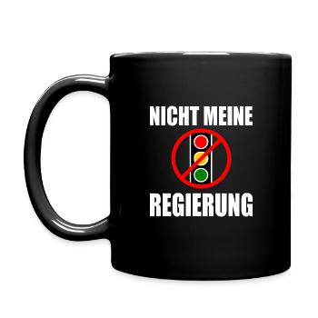 Nicht meine regierung - Tasse einfarbig - Schwarz - Links