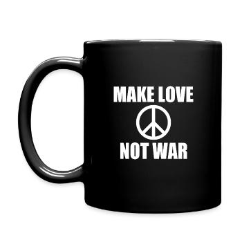 Make love not war - Full Colour Mug - black - Left