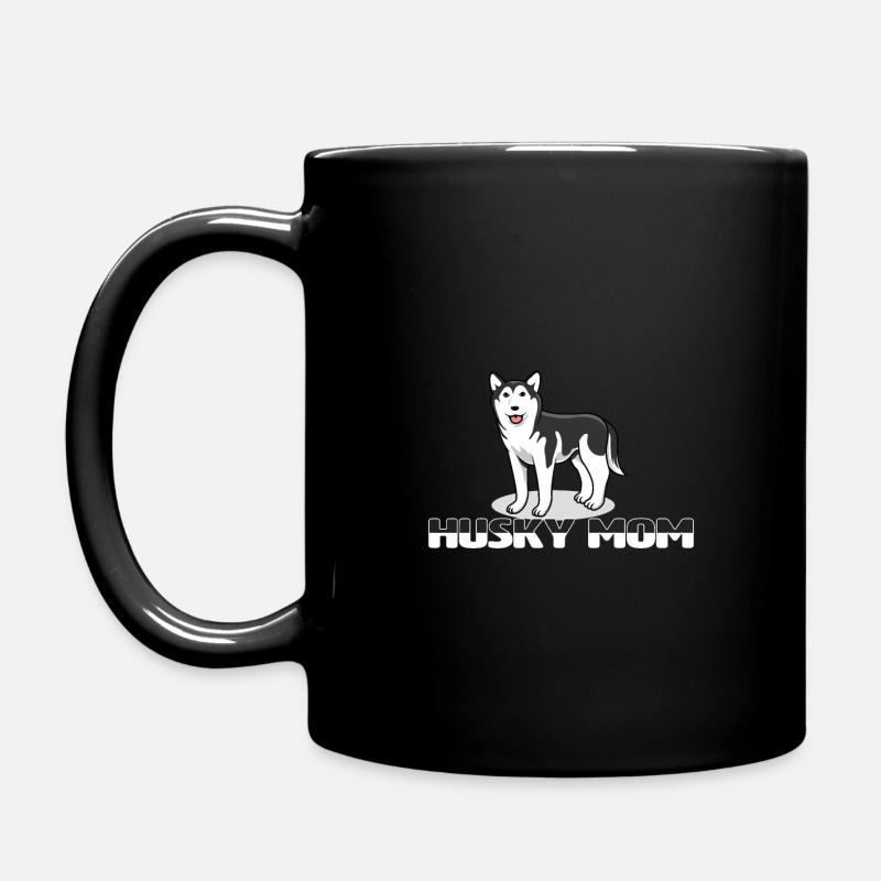 Siberian Husky Damen Husky Mama - Tasse einfarbig - Schwarz