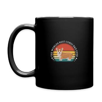 Corgi Dog The Worlds Best Corgi Dad Ever - Full Colour Mug - black - Left