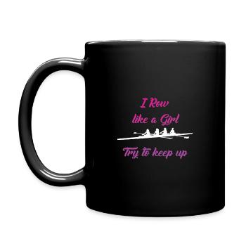 Aviron Coxless Quad Femmes - Je Rame comme une fille - Mug uni - noir - Gauche
