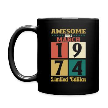 50e anniversaire cadeau mari génial mars 1974 - Mug uni - noir - Gauche