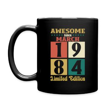 40e anniversaire cadeau mari génial mars 1984 - Mug uni - noir - Gauche